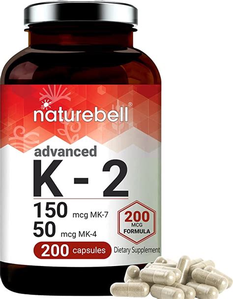 Naturebell Advanced Vitamin K Supplement Mk Mk Complex Mcg