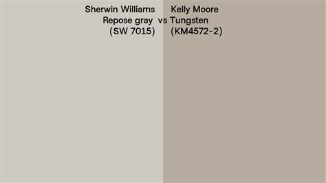 Sherwin Williams Repose Gray Sw 7015 Vs Kelly Moore Tungsten Km4572 2 Side By Side Comparison