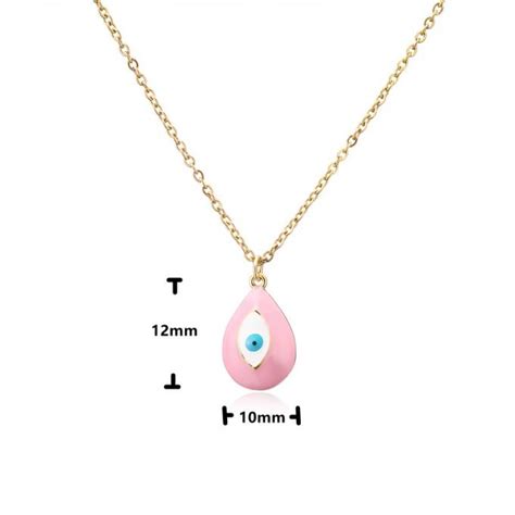 Turkish 14k Gold Necklace Jewelry Evil Eye Bead Pendant Necklace