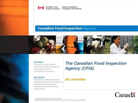 Ppt The Canadian Food Inspection Agency Cfia An Overview Powerpoint