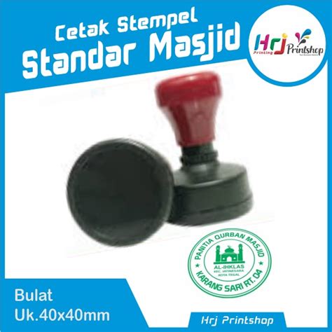 Jual Cetak Stempel Otomatis Flash 1 Warna Ukuran Standar Panitia Masjid