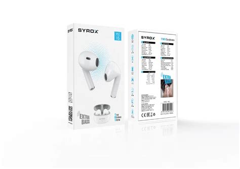 Syrox Bluetooth 53 Tws Slušalice Punjivo Kućište Bijele Orbiter G