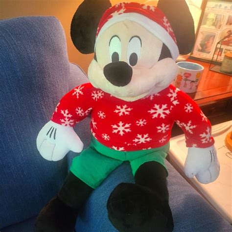 Disney Toys Vintage Dan Dee Disney Collectors Choice Christmas Mickey Mouse Plush Weighted