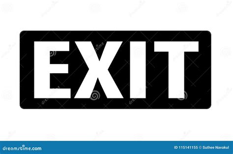 Exit Icon On White Background Exit Sign Flat Style Stock Vector Illustration Of Design