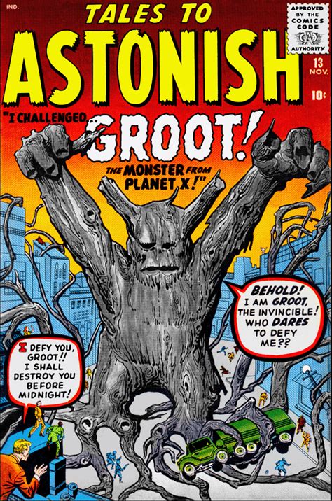 The First Appearance Of Groot Created By Jack Kirby In Tales To