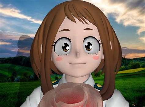 Ochaco Uraraka Pose Frente By Trance4567 On Deviantart