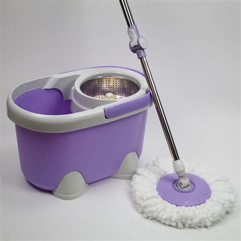 360 Rotatable Stainless Steel Magic Microfiber Spin Floor Cleaning Mop