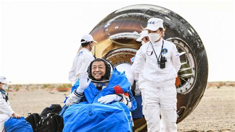 Chinas Shenzhou 15 Capsule Lands Safely With 3 Tiangong Space Station