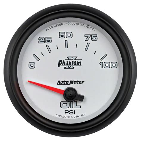 Auto Meter Ecklers Phantom Ii Series 2 58 Inch Oil Pressure Gauge 0