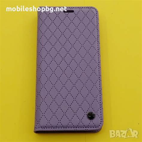 Samsung Galaxy A55 калъф страничен лилав с прегради лукс в Калъфи ...