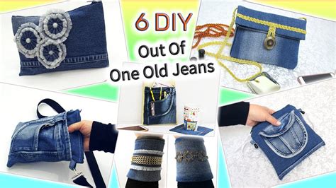 6 Diy Super Easy Projects Out Of One Pair Old Jeans Recycle From Old