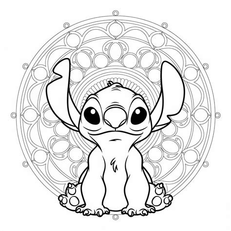 Coloriage Disney Stitch Mandala Télécharger Et Imprimer Gratuit Sur Coloriageenfant