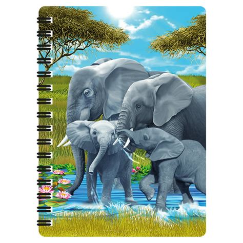 3d Livelife Jotter Pachyderm Pals From Deluxebase Lenticular 3d