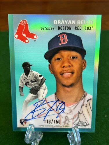 2023 Topps Chrome Platinum CPA BBE Brayan Bello RC Aqua 150 AUTO Red