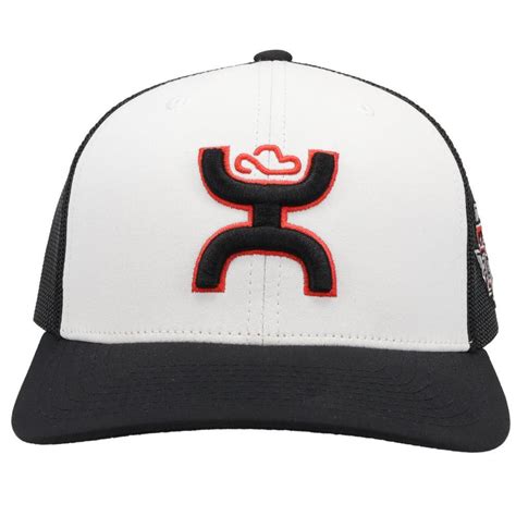 Texas Tech Hat w/ Hooey Logo (White/Black) | Hooey Team Collections