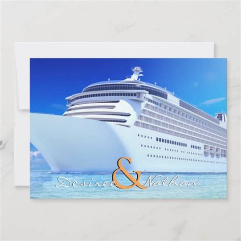 Cruise Ship Wedding Invitation Zazzle