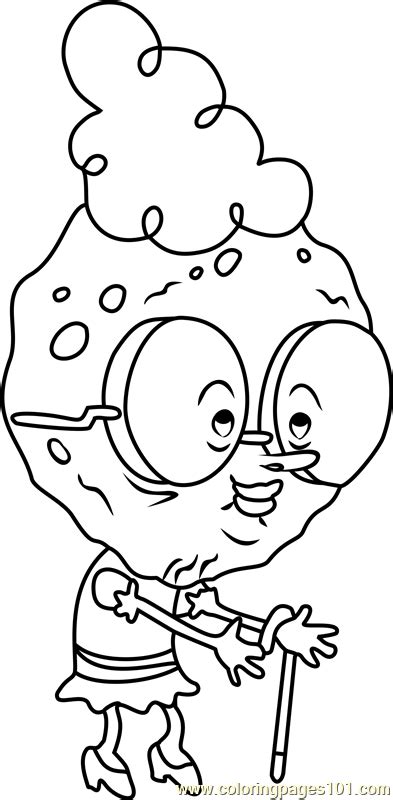 Grandma SquarePants Coloring Page for Kids - Free SpongeBob SquarePants ...