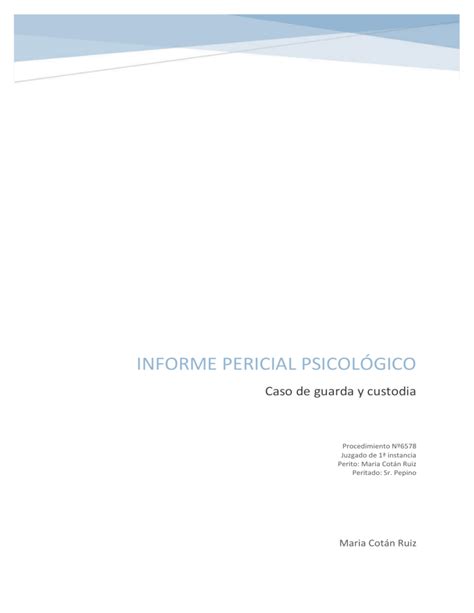 Informe Pericial Psicol Gico