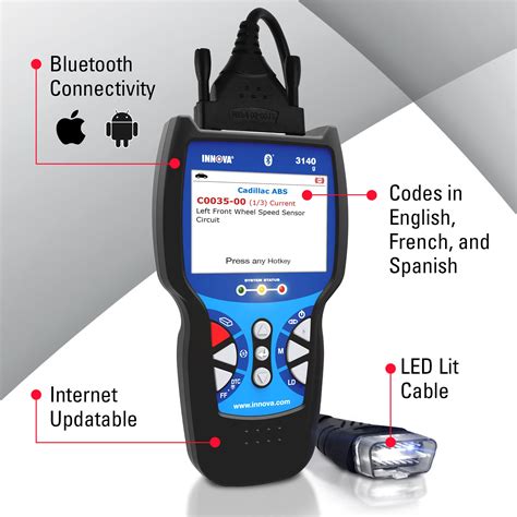 Innova 3140g Obd2 Scanner Car Code Reader With Obd1 Scanning Abs Srs Battery Reset Service