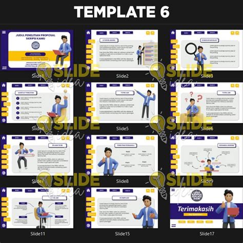 Jual Template Ppt Seminar Proposal Skripsi Animasi Sempro Tugas Akhir Shopee Indonesia