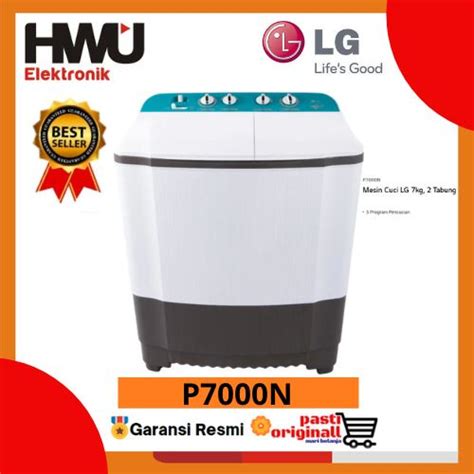 Jual Lg Mesin Cuci 2 Tabung 7kg Semi Auto Washer P7000n Shopee Indonesia