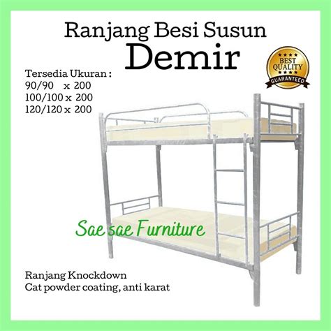 Jual KHUSUS JABODETABEK Ranjang Susun Besi Tingkat Bunkbed Murah