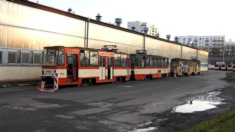 Zabytkowe Tramwaje Na Zajezdni Autobusowej Przy Hallera W Gda Sku