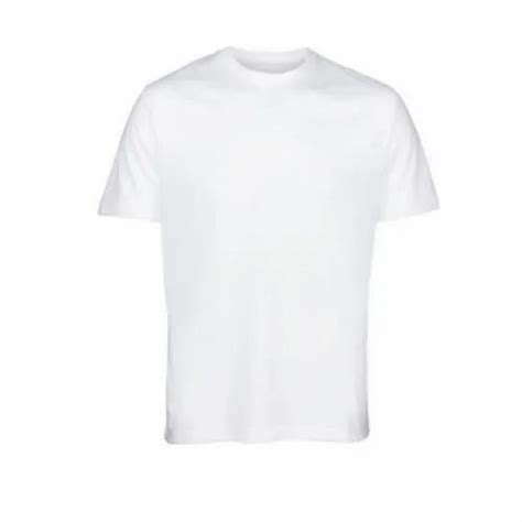 Men White Polyester Round Neck T Shirt Size S Xxl Quantity Per