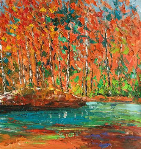 Autumn Tree Painting, Landscape Painting, Oil Painting, Abstract Paint ...