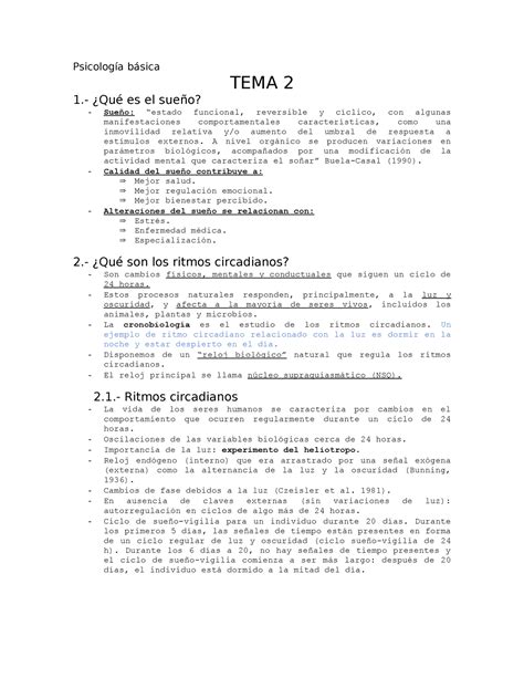 Psicología Básica Tema 2 Psicología básica TEMA 2 1 Qué es el