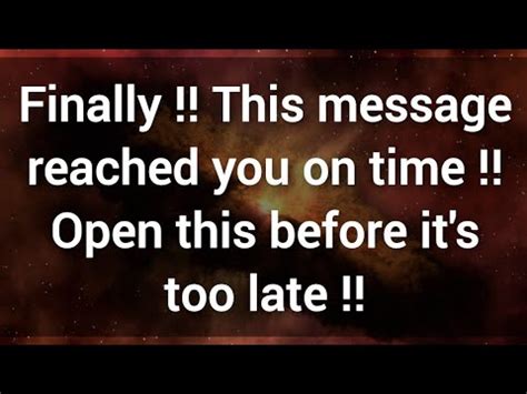 Finally This Message Reached You On Time God S Message For You