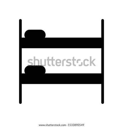 Bunk Bed Hostel Furniture Vector Icon Stock Vector Royalty Free