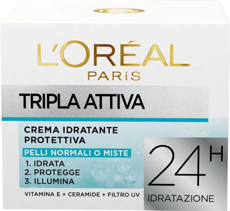 L ORÉAL PARiS Crema idratante protettiva Tripla Attiva pelli normali o