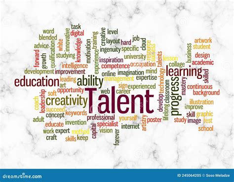 Word Cloud With Talent Concept Create With Text Only Stock Image