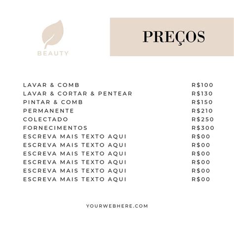 Modelos De Listas De Pre Os