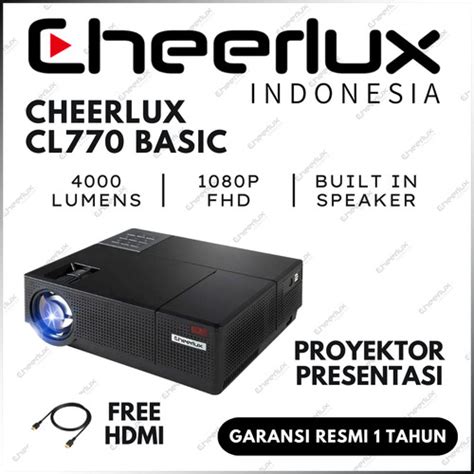 Jual Cheerlux Cl Led Projector Lumens Proyektor Atv Full Hd