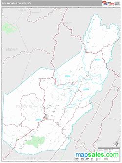 Pocahontas County, WV Map (Premium Style)