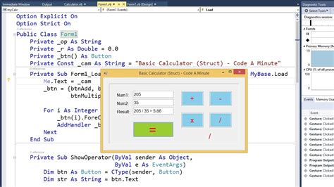 Vb Net How To Create A Simple Calculator Using Structure Youtube