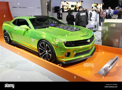 Life Size Hot Wheel Camaro Car Model Green Stock Photo Alamy