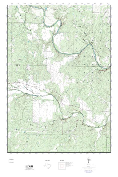 Mytopo Concho Texas Usgs Quad Topo Map