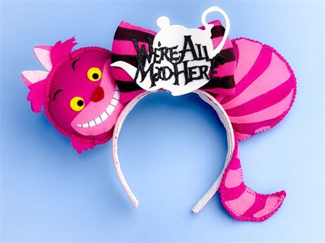 Mickey Ears Alice In Wonderland Cheshire Cat Mouse Ears Etsy