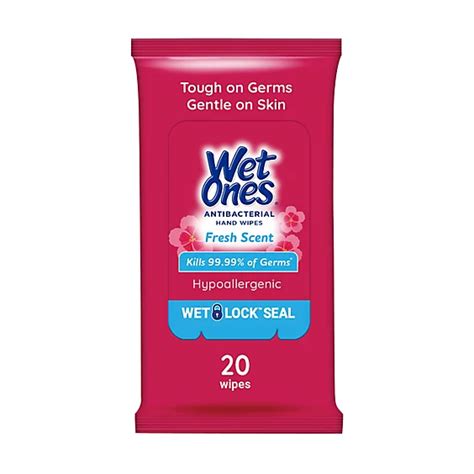 Wet Ones Fresh Scent Antibacterial Hand Wipes Travel Pack 20 Count Albertsons