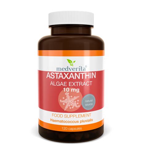 Astaxanthin Algae Extract 10mg Strong Antioxidant 120 Caps