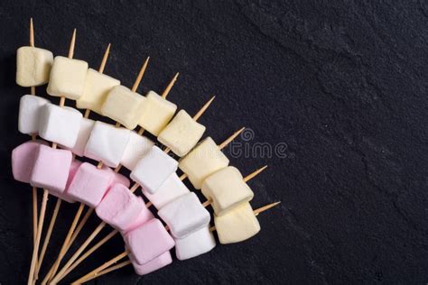 Colorful Marshmallow Skewers Stock Image Image Of Closeup Roasting