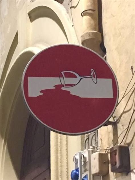 Wine Painting In Florence By Clet Street Sign Art Funny Street