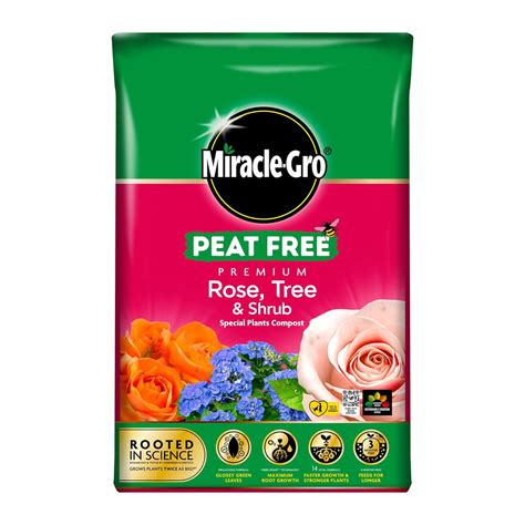 Miracle Gro Peat Free Rose Tree And Shrub Compost 40l Old Railway Line Garden Centre