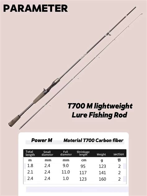 T Carbon Fiber M Lure Fishing Rod Lightweight M M Large Fish