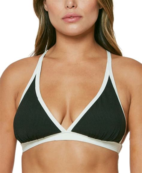 Jessica Simpson Chop Change X Back Full Support Triangle Bra Bikini
