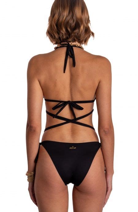 Bikini Triangolo Imbottito Con Accessorio Tinta Unita Taglia Xl Slip