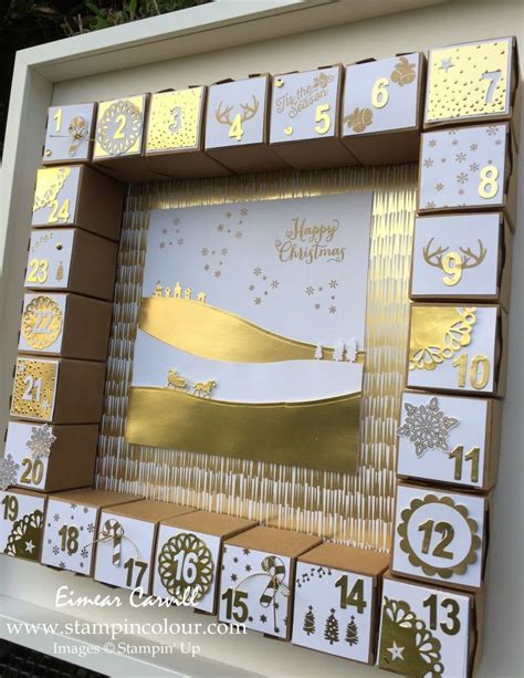 Stampin Up Advent Calendar With Tiny Treat Boxes Diy Calendar